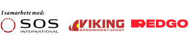 SOS International, Viking Bärgningstjänst och REDGO Sweden logga