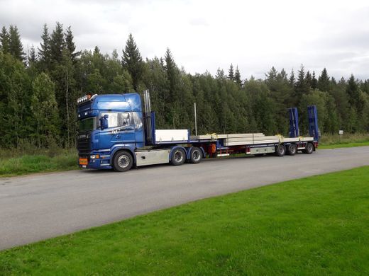 Bärgningsfordon som används av Bärgarna Värmlands specialtransporter