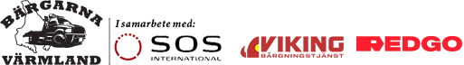 Bärgarna Värmland Logga i samarbete med SOS international, Viking Bärgningstjänst, och REDGO