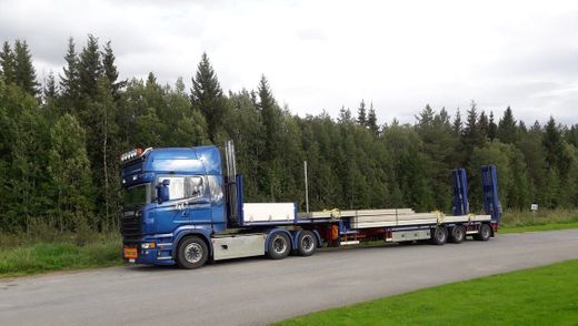 Bärgningsfordon som används av Bärgarna Värmlands specialtransporter